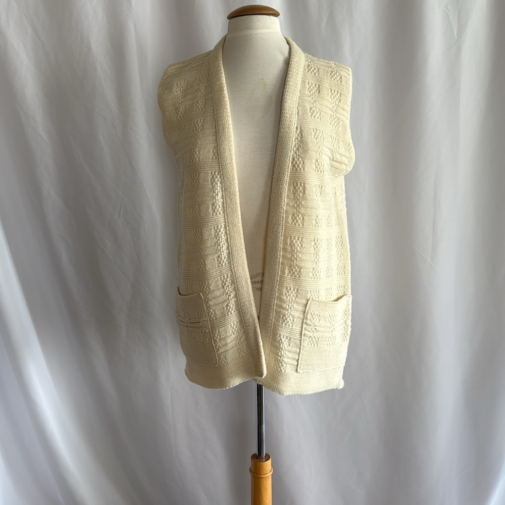VINTAGE Milrank of California Knit Sweater Vest / M - Picture 7 of 8